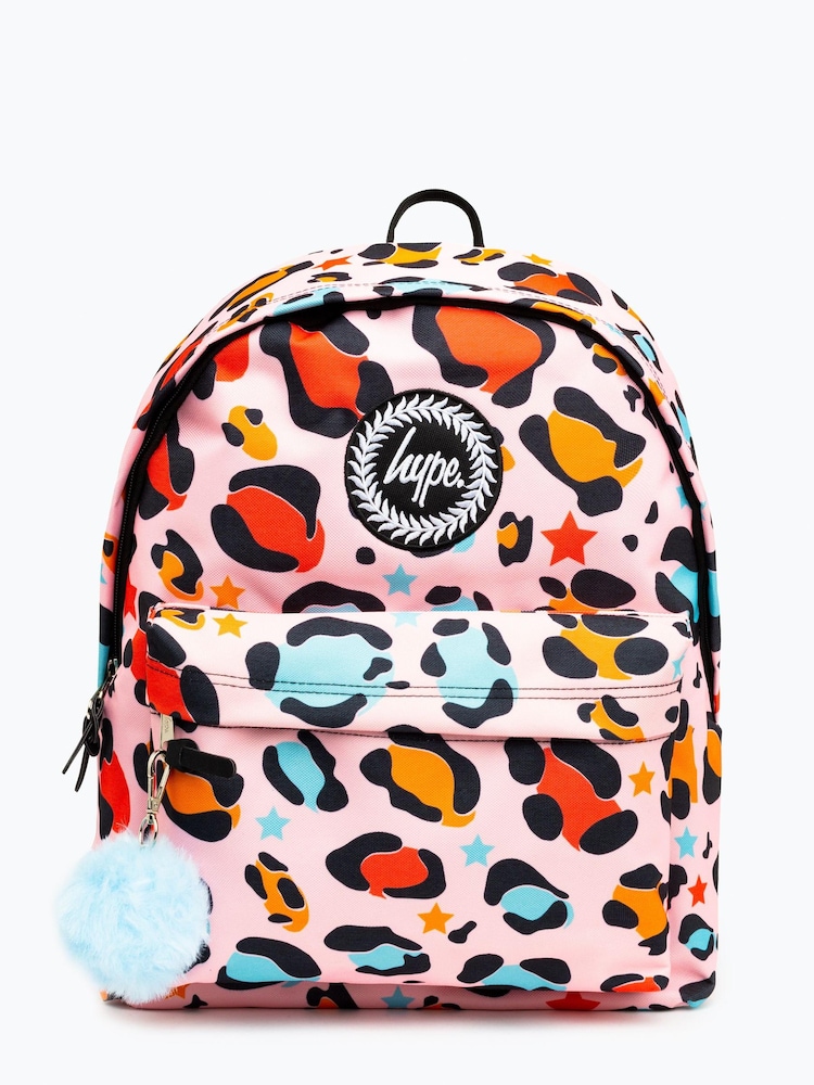 Mochila de leopardo en rosa de estrellas de Hype. - Imagen 1 de 6