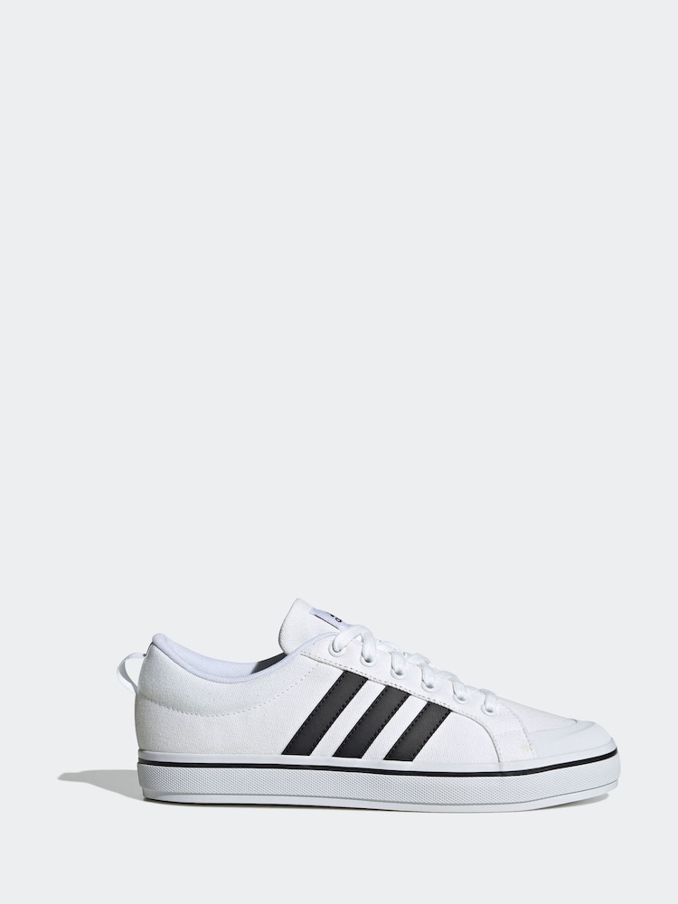 adidas White Sportswear Bravada 2.0 Lifestyle Skateboarding Canvas Trainers - Image 1 of 9