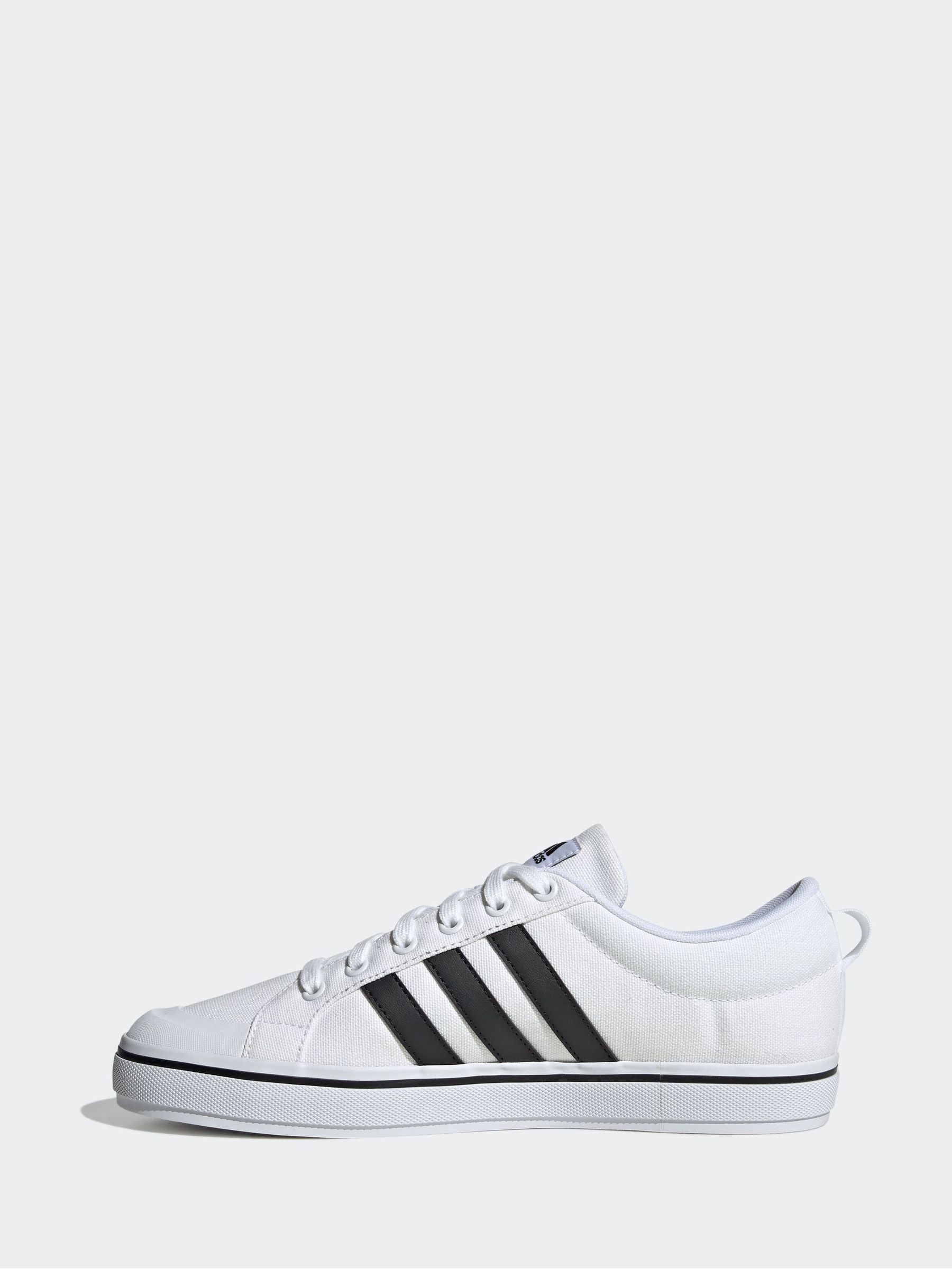 Adidas white canvas shoes online