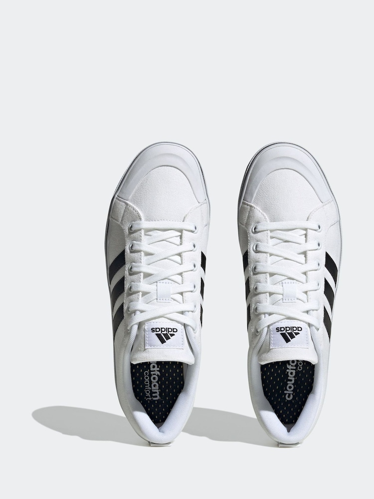 adidas White Sportswear Bravada 2.0 Lifestyle Skateboarding Canvas Trainers - Image 6 of 9