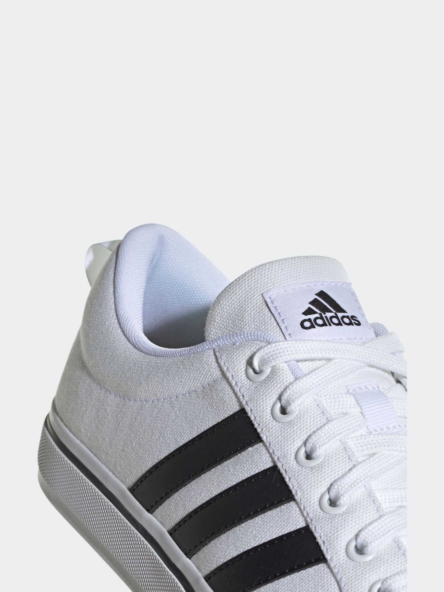 White canvas adidas trainers cheap