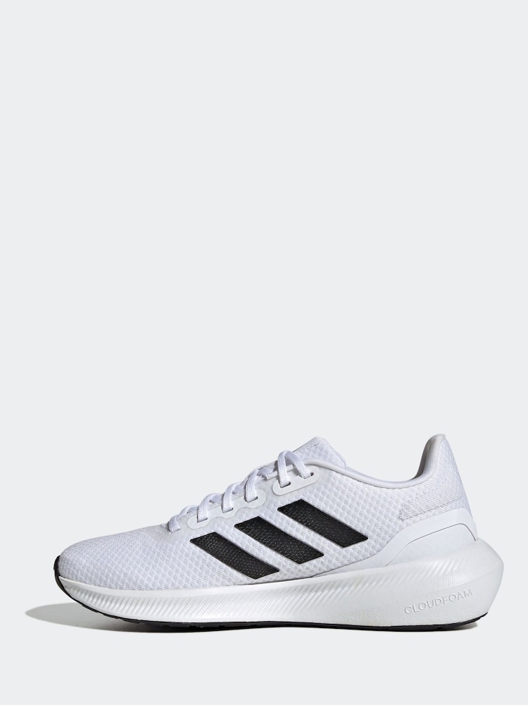 adidas Black/White Runfalcon 3.0 Trainers - Image 2 of 5
