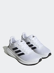 adidas Black/White Runfalcon 3.0 Trainers - Image 3 of 5