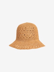 Natural Crochet Bucket Hat - Image 4 of 4