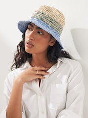 Blue Ombre Trilby Hat - Image 2 of 5