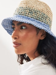 Blue Ombre Trilby Hat - Image 3 of 5