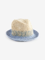 Blue Ombre Trilby Hat - Image 4 of 5