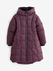 Clarks Purple Girls Longline Coat - Image 10 of 15