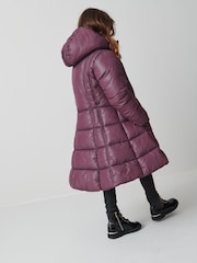 Clarks Purple Girls Longline Coat - Image 4 of 15