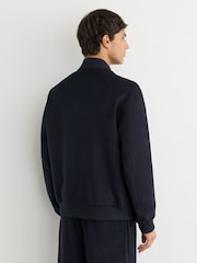 Reiss Navy Canonbury Wool-Blend Zip-Through Bomber Jacket - Image 5 of 7