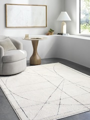 LIVABLISS Black Architect V Galey Alix Modern Graphic High Pile Rug - Image 1 of 6