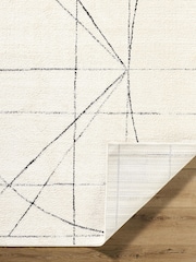 LIVABLISS Black Architect V Galey Alix Modern Graphic High Pile Rug - Image 3 of 6