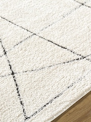 LIVABLISS Black Architect V Galey Alix Modern Graphic High Pile Rug - Image 4 of 6