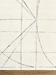 LIVABLISS Black Architect V Galey Alix Modern Graphic High Pile Rug - Image 5 of 6
