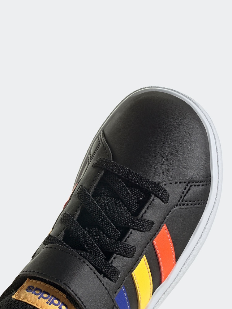 Черный с разноцветной отделкой - adidas кроссовки с эластичными шнурками и ремешком - Изображение 10 из 10