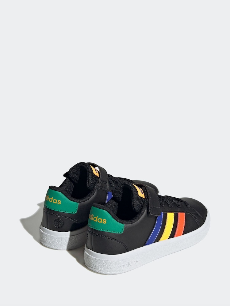 Negro multicolor - Zapatillas de deporte con tira superior y cordones elásticos Grand Court de adidas - Imagen 2 de 10 Negro multicolor - Zapatillas de deporte con tira superior y cordones elásticos Grand Court de adidas - Imagen 2 de 10