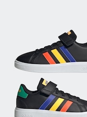 Черный с разноцветной отделкой - adidas кроссовки с эластичными шнурками и ремешком - Изображение 6 из 10