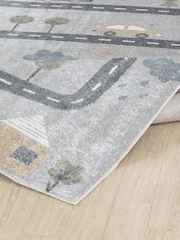LIVABLISS Grey Lillian Kids Washable Rug - Image 3 of 7