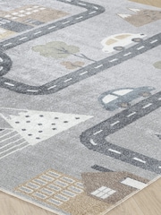 LIVABLISS Grey Lillian Kids Washable Rug - Image 4 of 7