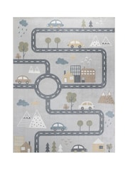 LIVABLISS Grey Lillian Kids Washable Rug - Image 7 of 7