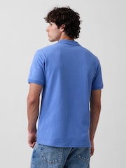 Gap Blue Logo Pique Polo Shirt - Image 2 of 4