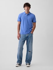 Gap Blue Logo Pique Polo Shirt - Image 3 of 4