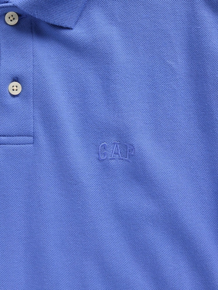 Gap Blue Logo Pique Polo Shirt - Image 4 of 4 Gap Blue Logo Pique Polo Shirt - Image 4 of 4