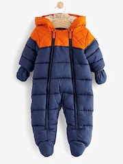 FatFace Navy Baby Snowsuit - Image 4 of 7