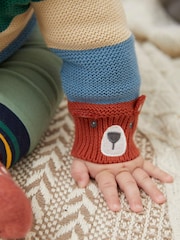 Cardigan FatFace Baby rayé en maille avec ours - Image 3 of 3