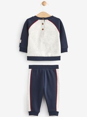 FatFace Navy Baby Animal Sweat Set - Image 5 of 7