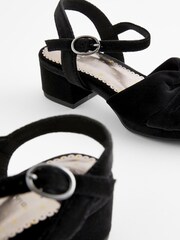 Black Star Knot Front Platform Occasion Heel Sandals - Image 7 of 8