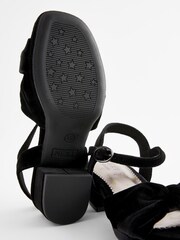 Black Star Knot Front Platform Occasion Heel Sandals - Image 8 of 8