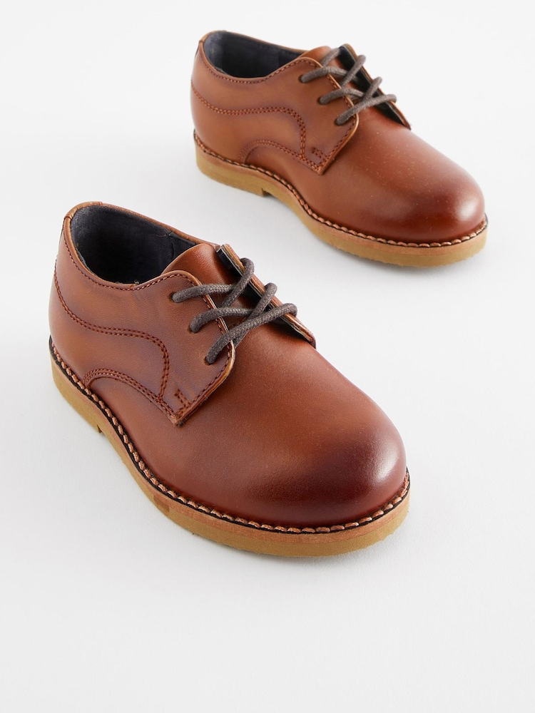 Tan Brown Plain Front Shoes - Image 1 of 4