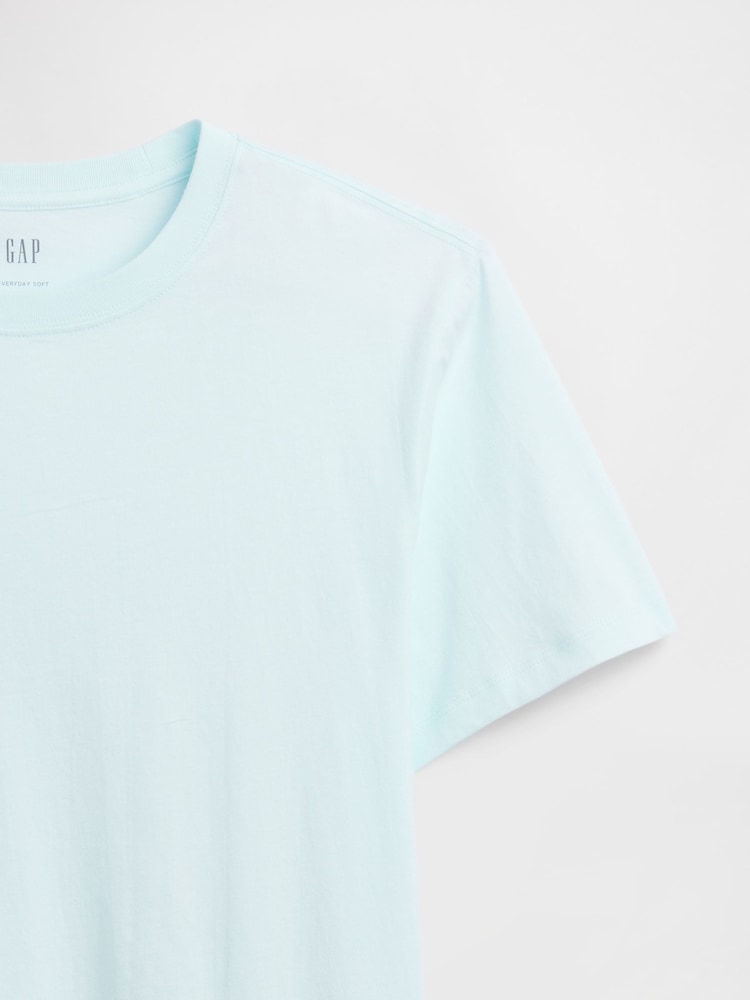 Gap Pale Blue Everyday Soft Crew Neck T-Shirt - Image 5 of 5
