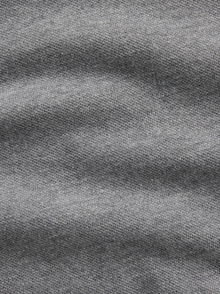 Gap Grey Relaxed Pique Polo Shirt - Image 4 of 4 Gap Grey Relaxed Pique Polo Shirt - Image 4 of 4