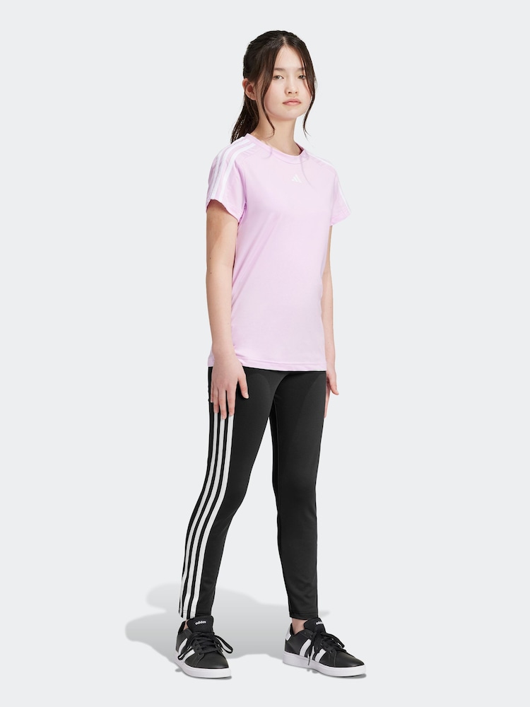 adidas Black Sportswear Essentials Aeroready 3-Stripes High Waisted Leggings - Image 1 of 12