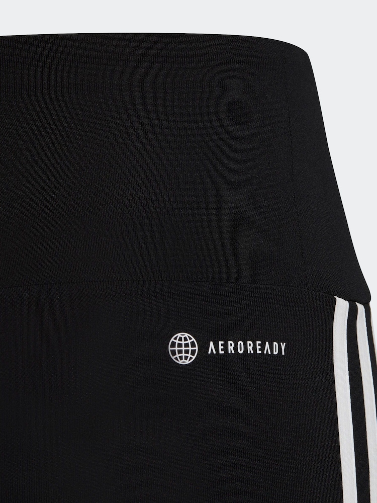 adidas Black Sportswear Essentials Aeroready 3-Stripes High Waisted Leggings - Image 11 of 12