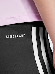 adidas Black Sportswear Essentials Aeroready 3-Stripes High Waisted Leggings - Image 6 of 12