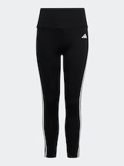 adidas Black Sportswear Essentials Aeroready 3-Stripes High Waisted Leggings - Image 8 of 12