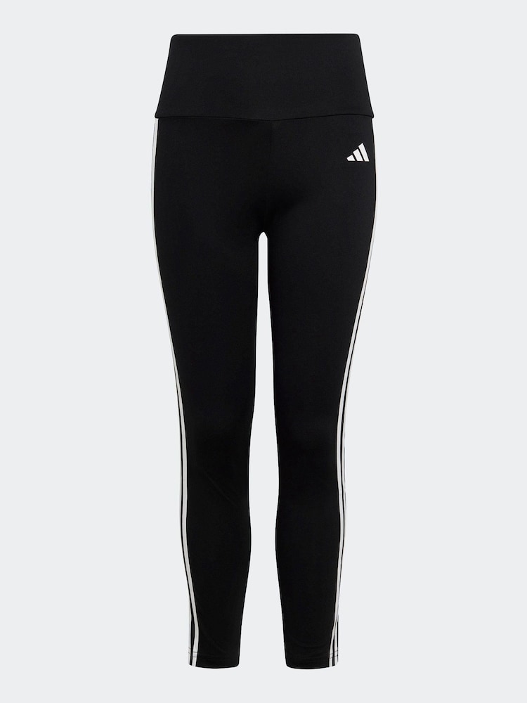 adidas Black Sportswear Essentials Aeroready 3-Stripes High Waisted Leggings - Image 8 of 12