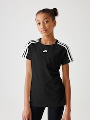 Schwarz - adidas Sportswear Train Essentials Aeroready Trainings-T-Shirt mit 3 Streifen, Slim-Fit - Bild 1 von 8