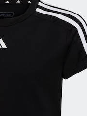 Schwarz - adidas Sportswear Train Essentials Aeroready Trainings-T-Shirt mit 3 Streifen, Slim-Fit - Bild 6 von 8
