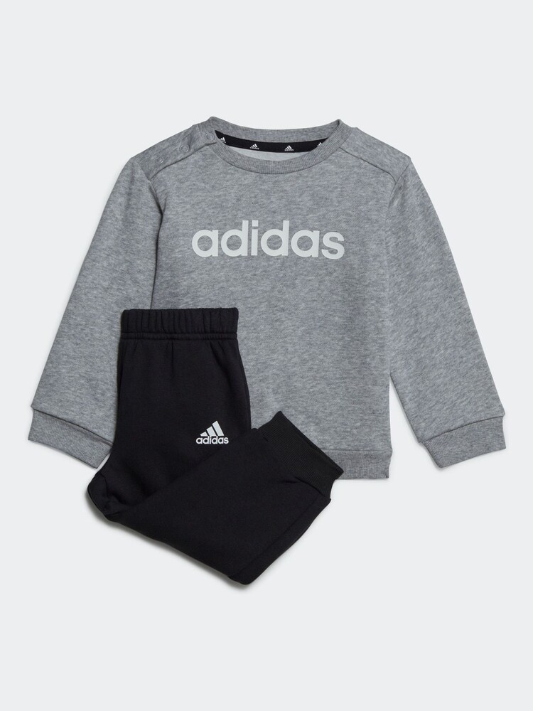 adidas Grey Infant Sportswear Essentials Lineage Joggers Set - Image 1 of 4