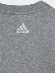 adidas Grey Infant Sportswear Essentials Lineage Joggers Set - Image 3 of 4