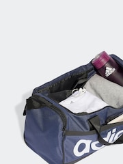 adidas Blue Linear Duffle Bag - Image 3 of 5