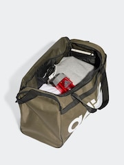 adidas Green Medium Essentials Linear Duffel Bag - Image 3 of 5