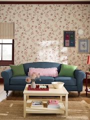Joules Red Pink Tree Of Life Floral A4 Wallpaper Sample - Image 1 of 5