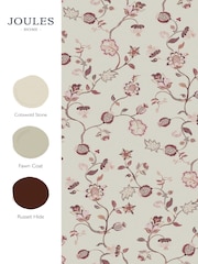 Joules Red Pink Tree Of Life Floral A4 Wallpaper Sample - Image 4 of 5
