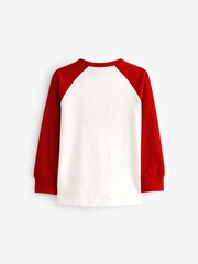 Little Bird by Jools Oliver Red/Ecru 100% Cotton Long Sleeved T-Shirt - Image 2 of 7
