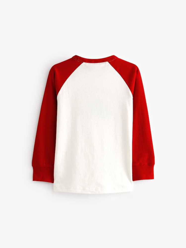 Little Bird by Jools Oliver Red/Ecru 100% Cotton Long Sleeved T-Shirt - Image 2 of 7